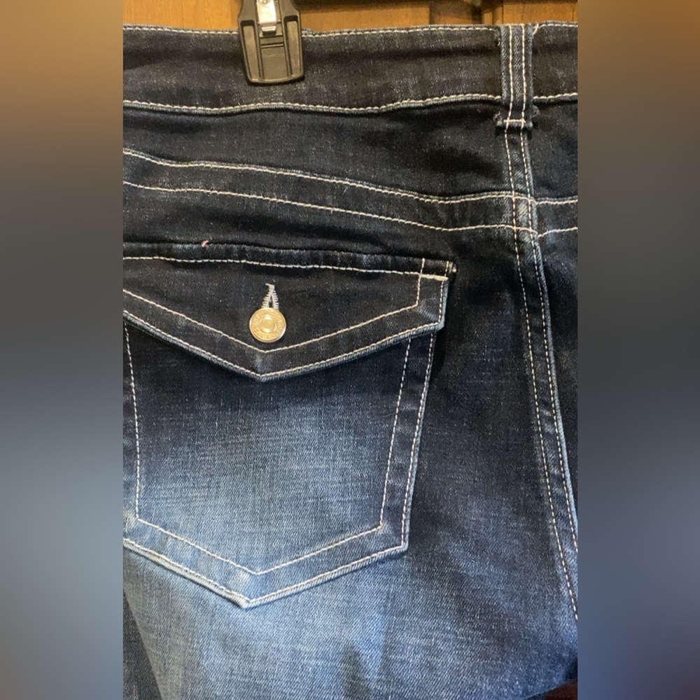 Topshop Y2K extreme wash flare jeans in indigo 32 - Picture 8 of 10